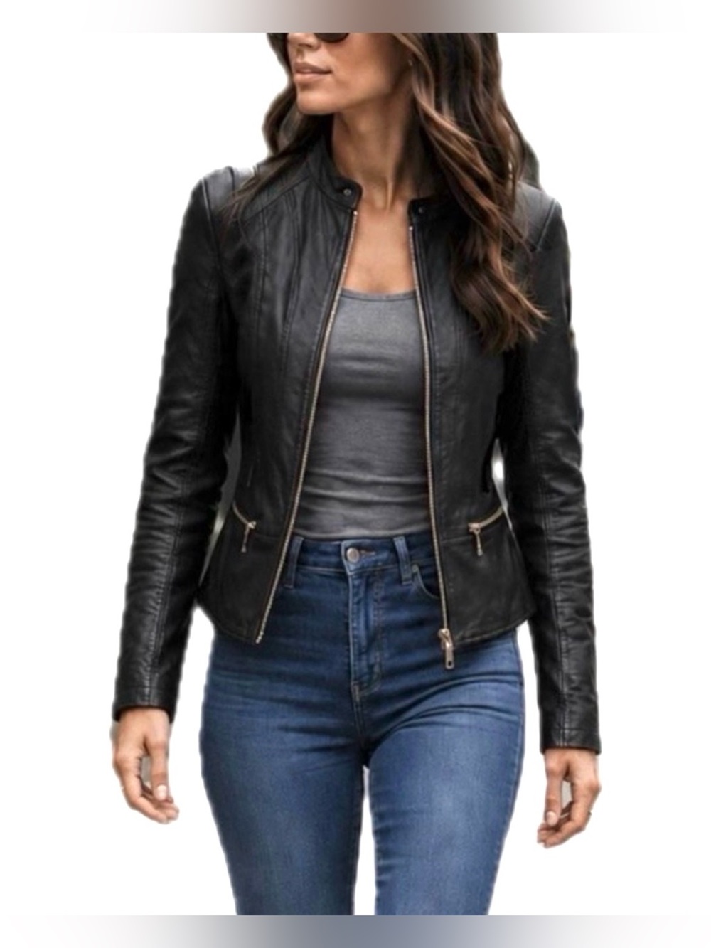 NWT. VTG Baccini Moto Jacket. Size Petite M.